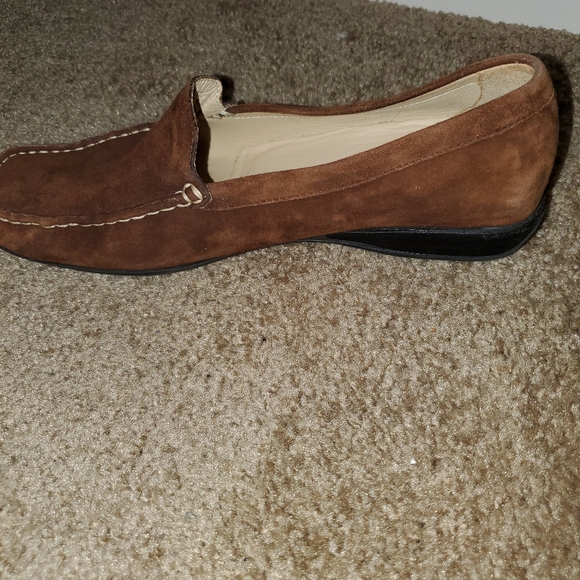 Geox Respira suede shoes loafers made in Italy size 38.5 (8.5 us size) - Picture 5 of 8